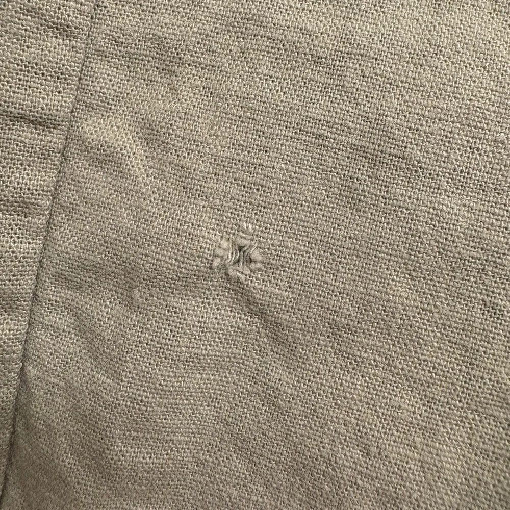 GAP Beige Linen Blend Pull On Pants Cropped Coastal Minimalist Resort Large